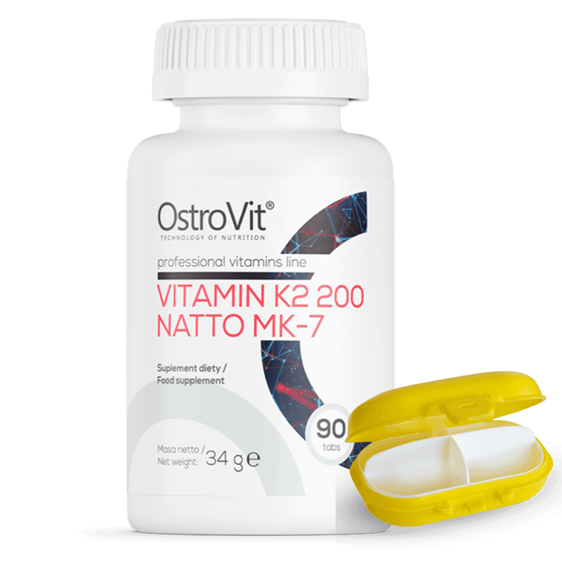 12 x Vitamin K2 200 Natto MK7 - 90 Tablets - OstroVit