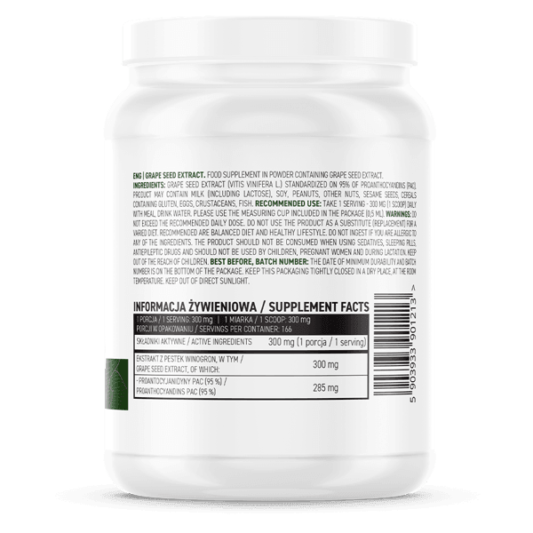 Druivenpitextract - Grape Seed Poeder - Vegan - 50g - OstroVit