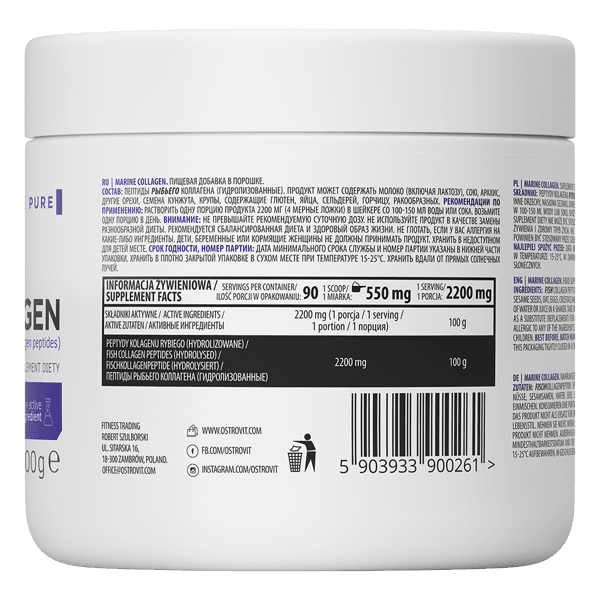 Marine Collagen - Viscollageen - 200g - OstroVit